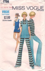 7798 VOG 71 A-TUNIC,BLOUSE,PANTS,SHORTS PATTERN 10